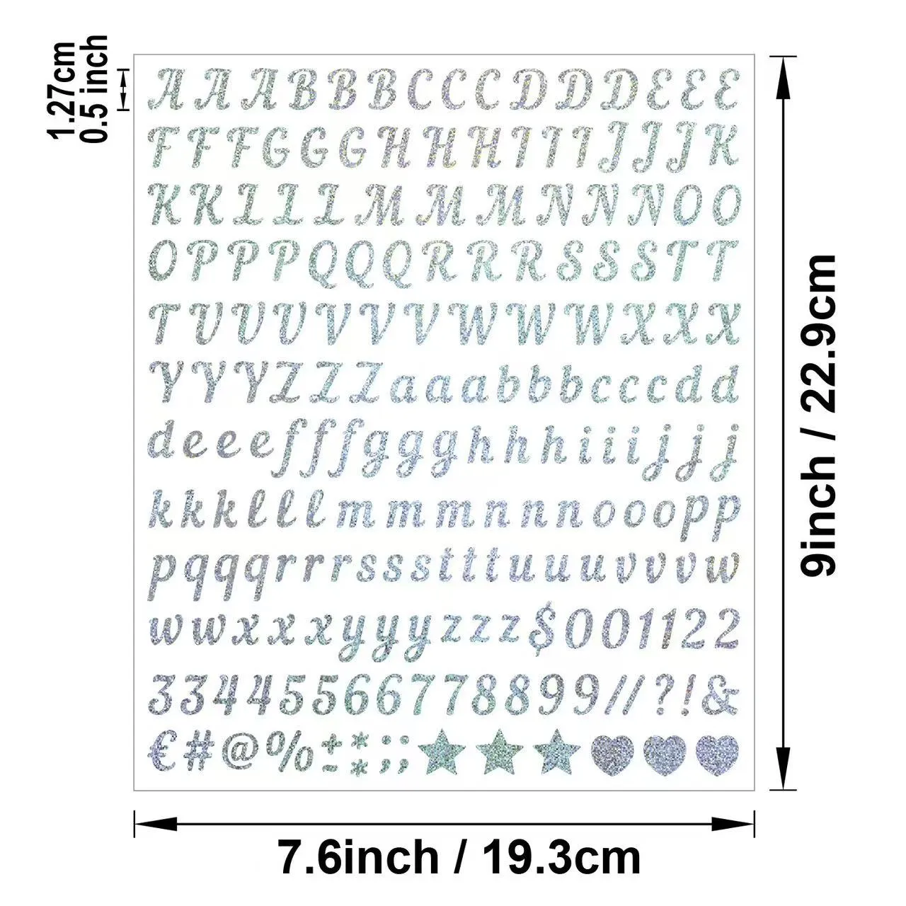 वर्णमाला आणि अंकीय वाळूचा खडक सजावटीचे स्टिकर