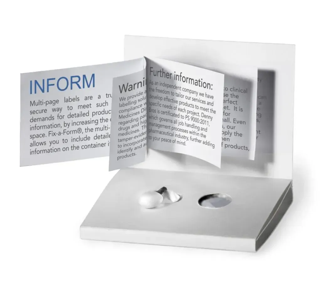 औषधाची फोल्ड आउट लेबले