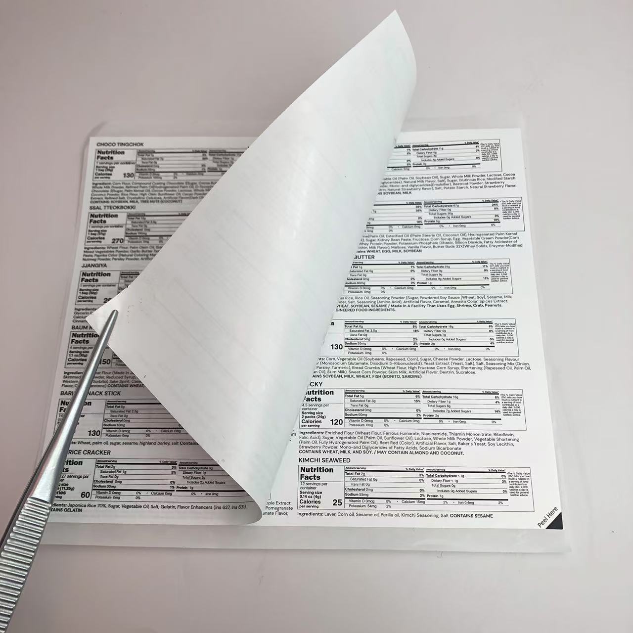 पूरक 2 स्तर लेबले