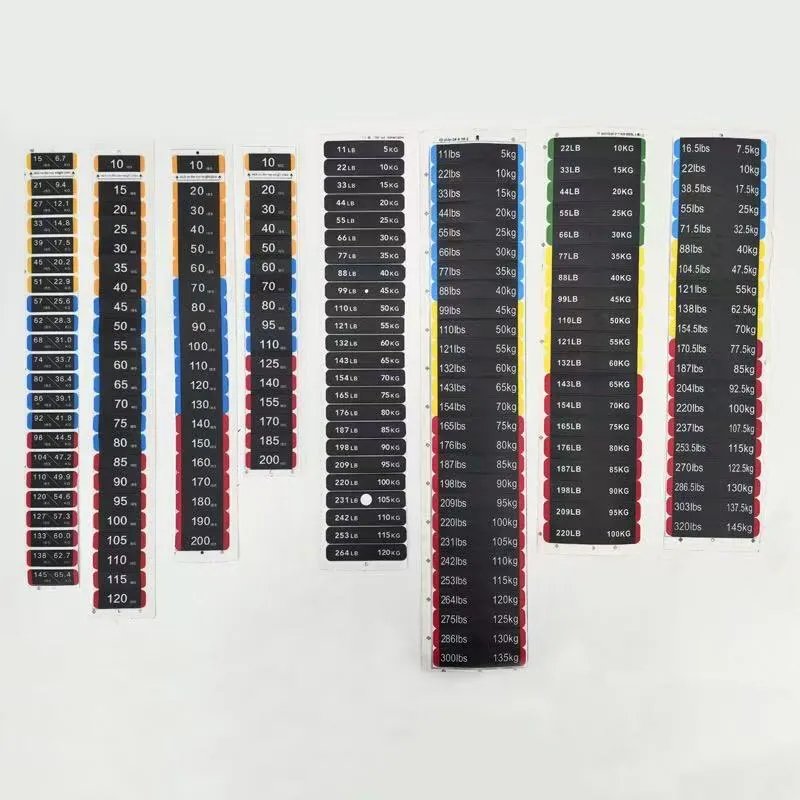 वजन ब्लॉक लेबल स्टिकर्स